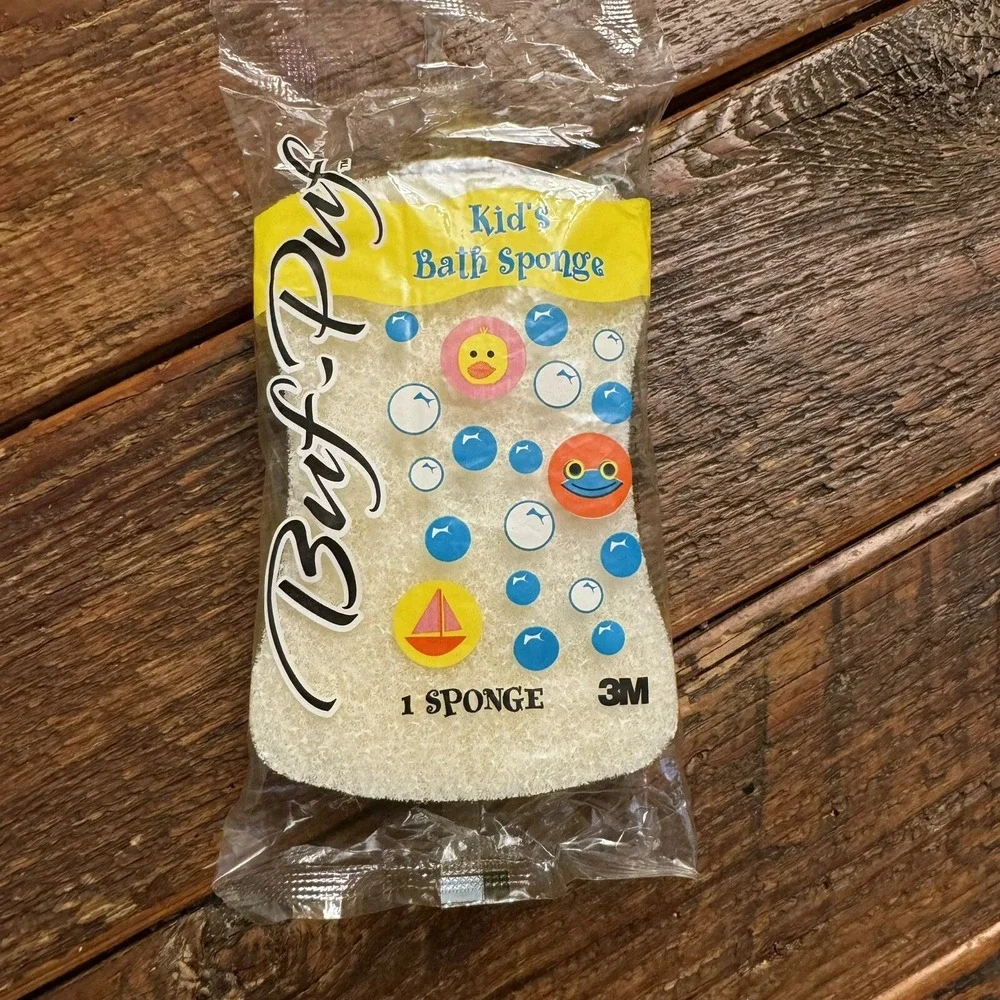 Buf-Puf Kids Bath Sponge 3M Vintage 2003 New Deadstock Yellow Vintage Bath‎ Time